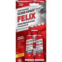 Felix Клей эпоксидный для металла прозрачный 2x17мл 411040064
