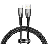 Baseus Glimmer Series Fast Charging Data Cable USB Type-A - Type-C 100W CADH000401 (1 м, черный) Image #1