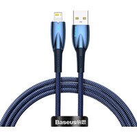 Baseus Glimmer Series Fast Charging Data Cable USB Type-A - Lightning 2.4A CADH000303 (2 м, синий)
