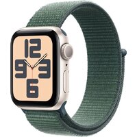 Apple Watch SE 2 40 мм (алюминиевый корпус, звездный свет/зеленый, нейлоновый ремешок)