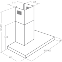 Akpo Feniks Slim Glass 60 WK-9 (нержавеющая сталь/черный) Image #2