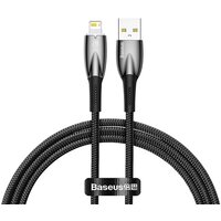 Baseus Glimmer Series Fast Charging Data Cable USB Type-A - Lightning 2.4A CADH000201 (1 м, черный)