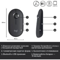 Logitech M350 Pebble (графит) Image #7