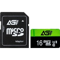 AGI TF138 microSDHC AGI016GU1TF138 16GB (с адаптером)