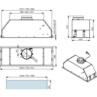 Falmec Gruppo Incasso Murano 70 (белый) Image #7