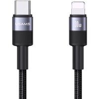 Usams SJ729 USB Type-C - Lightning (1.2 м, черный)