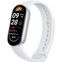 Xiaomi Smart Band 9 (серебристый, со светло-серым силиконовым ремешком, международная версия)