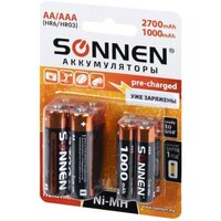 Sonnen AA 2700мАч + AAA 1000мАч (8 шт)
