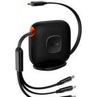 Baseus Traction Series Retractable 3 в 1 CAQY000001 (1.7 м, черный)